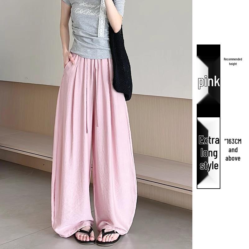 

Women s High-Waisted Wide-Leg Curved Blade Pants - Summer Slimming, Loose-Fit, Drape Straight Yamamoto Style 2026. XL (125-145 lbs)