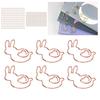 100PCS Paper Clips Portable Cute Animal Shape Electroplating  Gold Metal Paper Clip Box Office S
