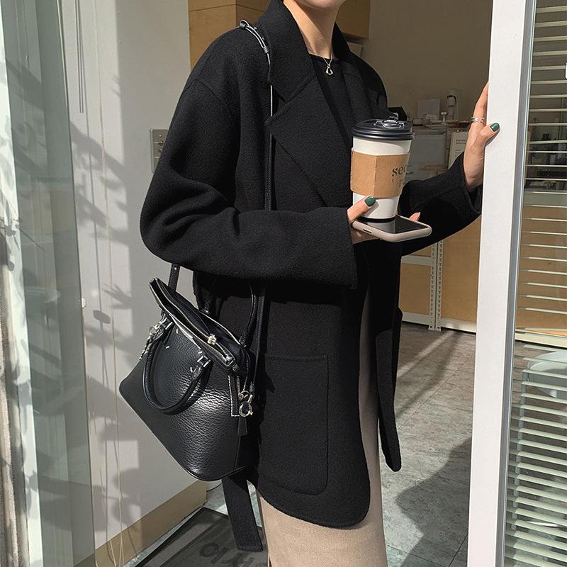 

Women s Petite Double-Sided Cashmere Coat - Short Autumn/Winter 2024, New Small Fragrance Style Small