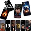 Football No19 Soccer Number No 19 Phone Cover Case for Apple iPhone 16 15 14 Plus 13 12 Mini 17 Pro Max + ProMax 16E Air 16+
