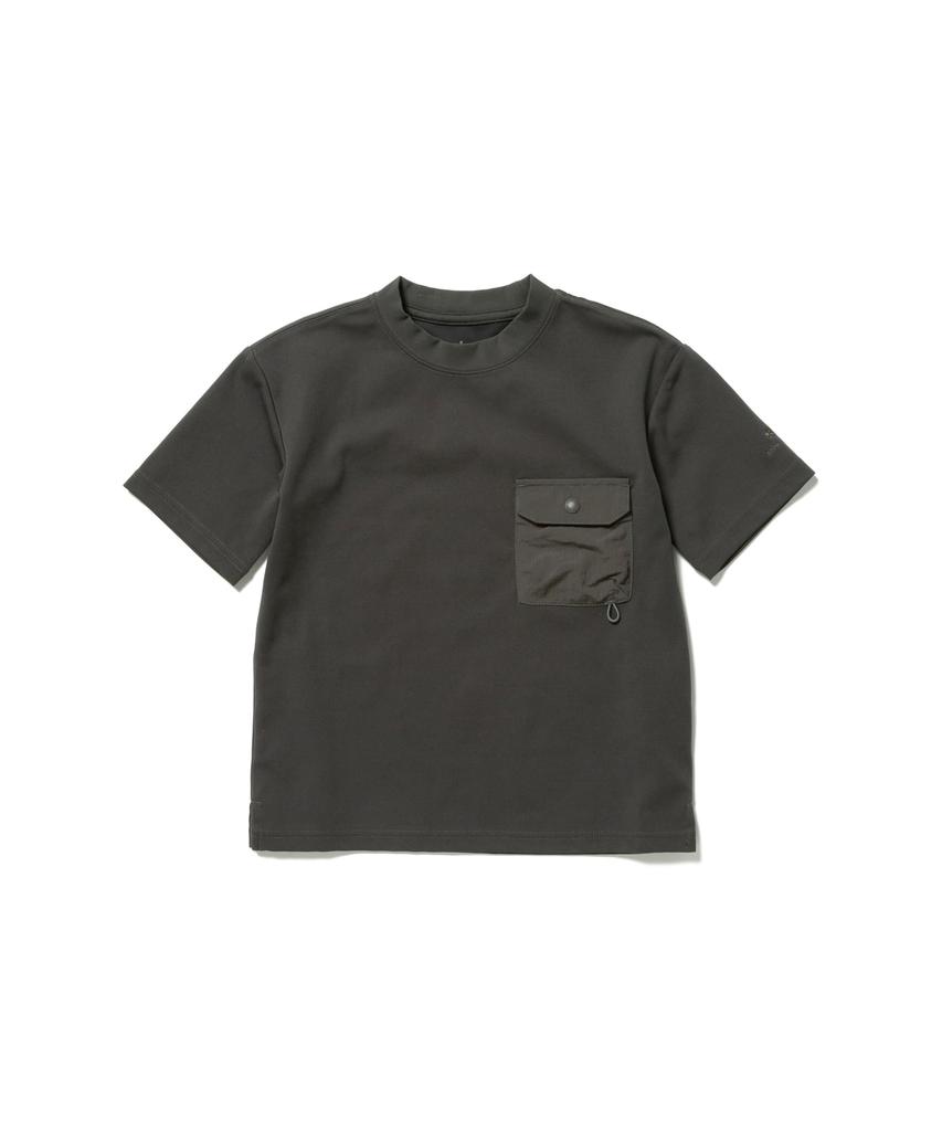 Snow Peak Kids Insect Shield Short Charcoal 95 T-Shirt TS-25SK001, Sleeve, Kids' T-Shirt,