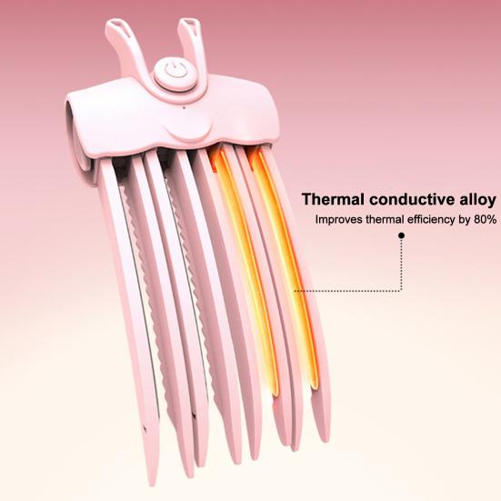 Cordless Volume Clip for Hair 2Pcs Heated Clip, Electric Root Volumizer Crimper, 3 Minute Lifting Portable Comb Flat Hair, Dual