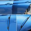3D Super Red Reflective Stickers Black Real Carbon Fiber Strips Car Side Door Edge Bumper Anti-Scratch Protection Guards Trim Stickers Universal