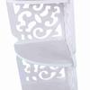 White Hollow Carved 4 Tier Corner Shelf Bookcase Display  Cosmetic Storage Bathroom Shelving
