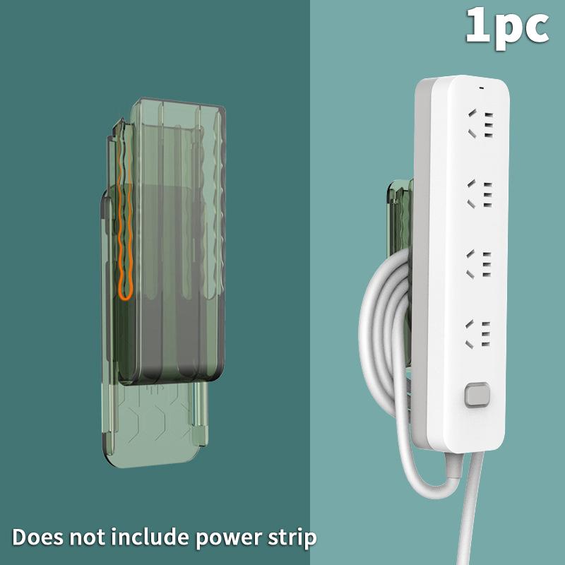Wall-Mounted Holder Punch-Free Plug Fixer Self-Adhesive Socket Fixer Cable Power Strip Holder Cable Wire Organizer Rack