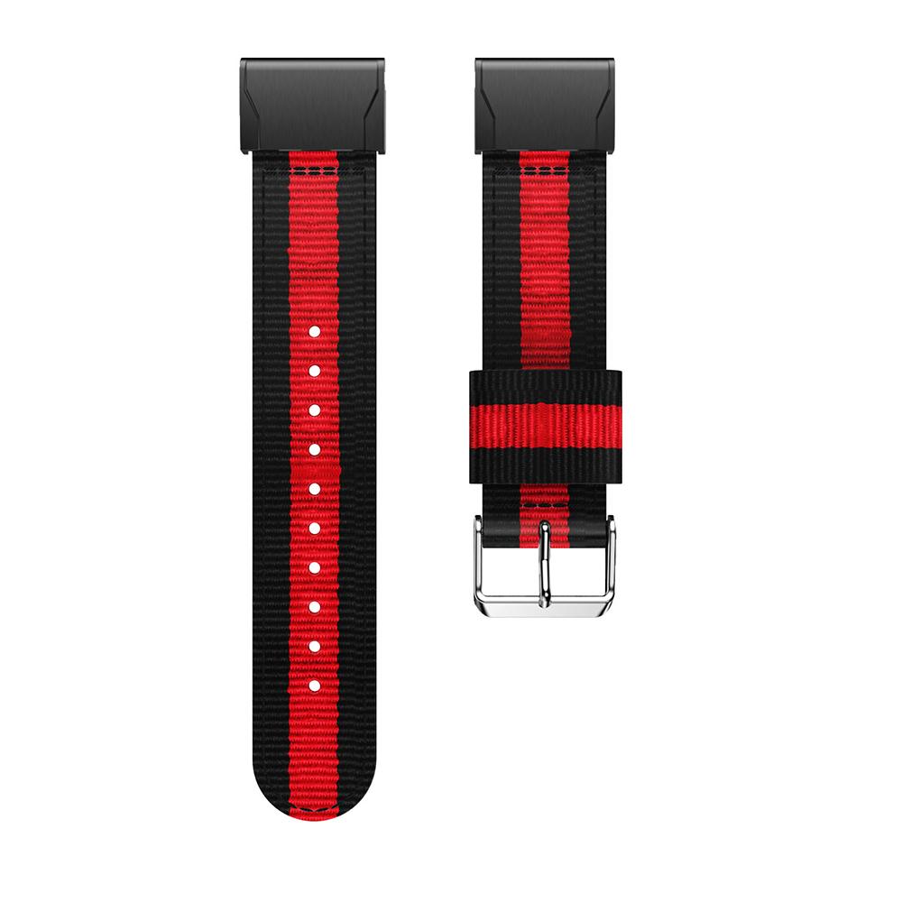

Nylon Watch Band Strap Replacement for Garmin Fenix 5 Red/White/Blue