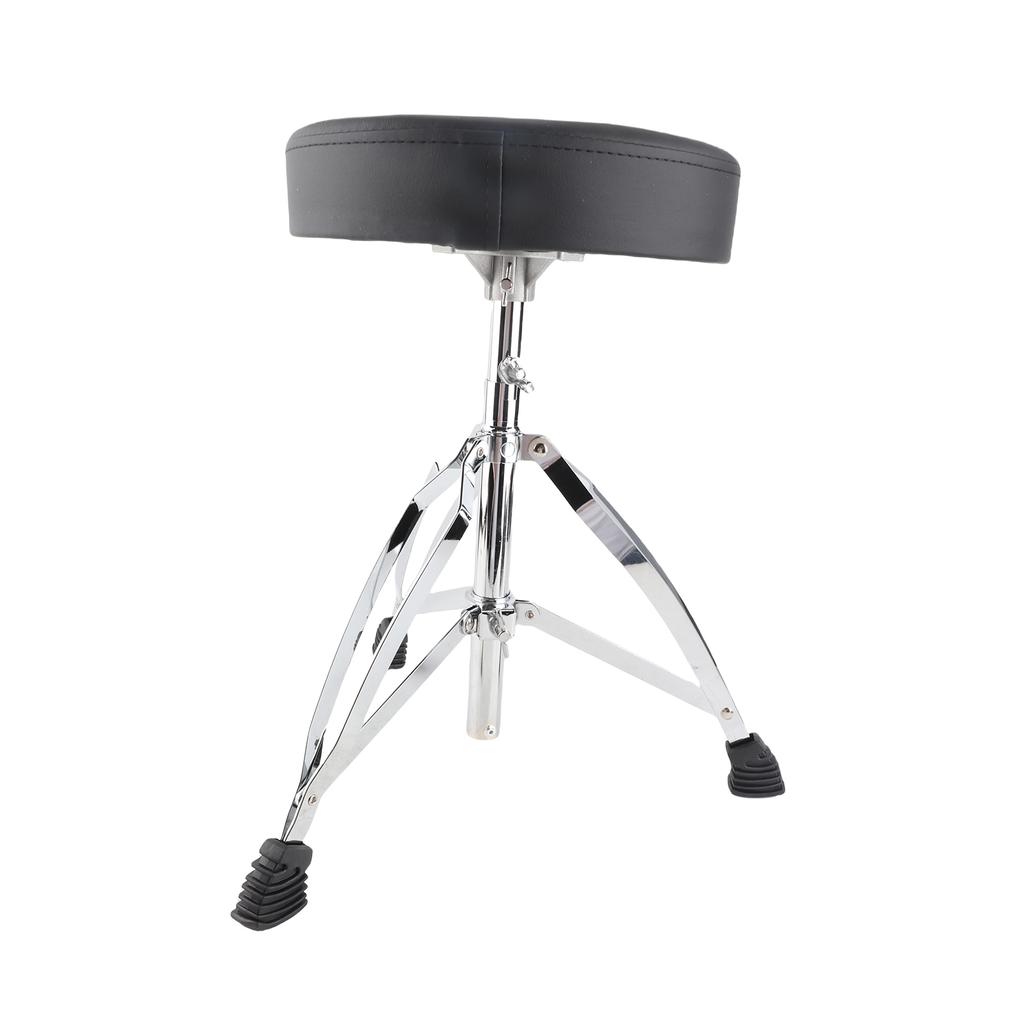 Juniors Drum Throne Round Padded Drum Seat Stool Single braced Stainless Steel Legs Anti slip 5 Levels Adajustable