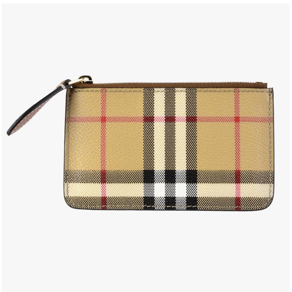 Burberry 8094428 A7026 Držitel na karty se zipem s vintage kostkou