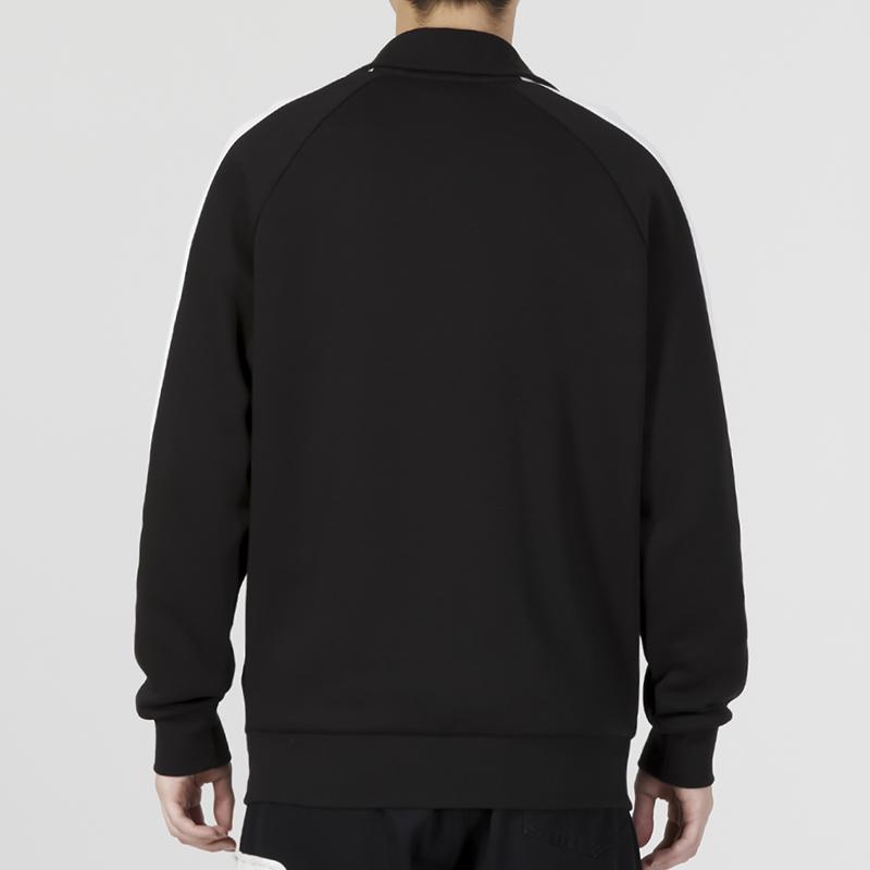Puma Colorblock Logo Print Sports Stand Collar Knit Jacket Men Jackets Black 620578-01