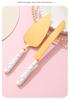 Stainless Steel Cake & Cheese Knife Set with Ceramic Handle - Includes Spatula, Pizza, and Pastry Knives in Gift Box