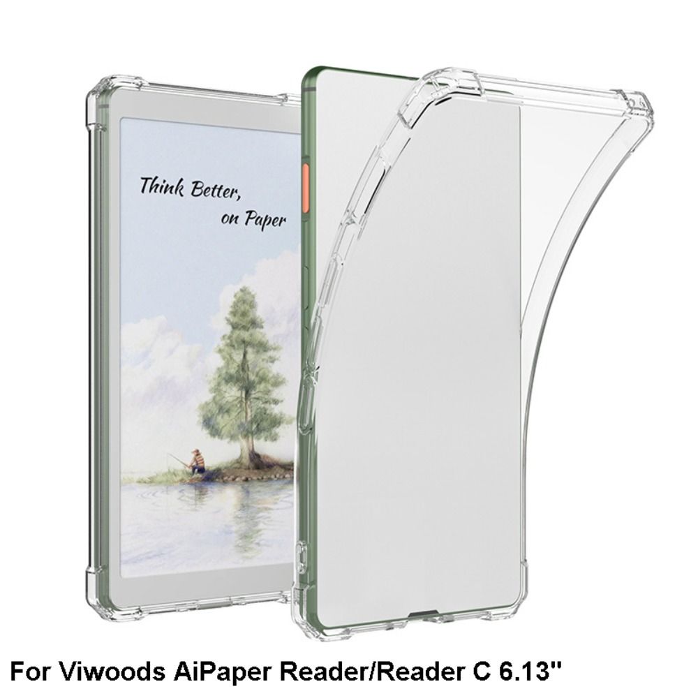 Anti-fall 6.13" E-Reader Case Wear Resistant Air Bag Protective Cover Transparent TPU for Viwoods AiPaper Reader/Reader C