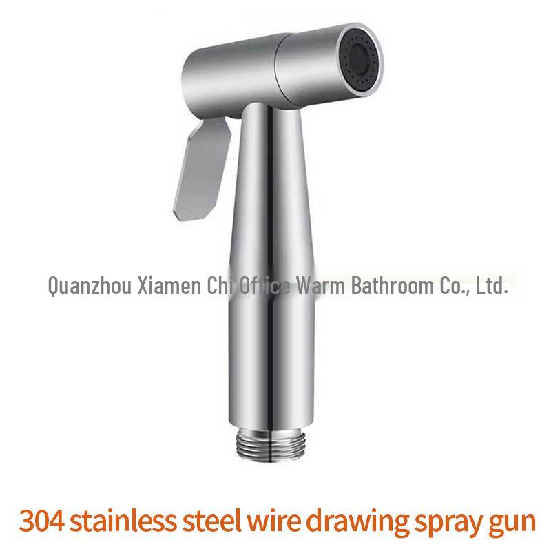 304 Stainless Steel High-Pressure Bidet Spray Gun for Toilets 1/2 inch