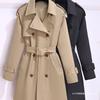 Trenchcoat Damen neuer Frühling und Herbst kleiner Sinn mittlerer und langer Taille Temperament beliebter Mantel dieses Jahr