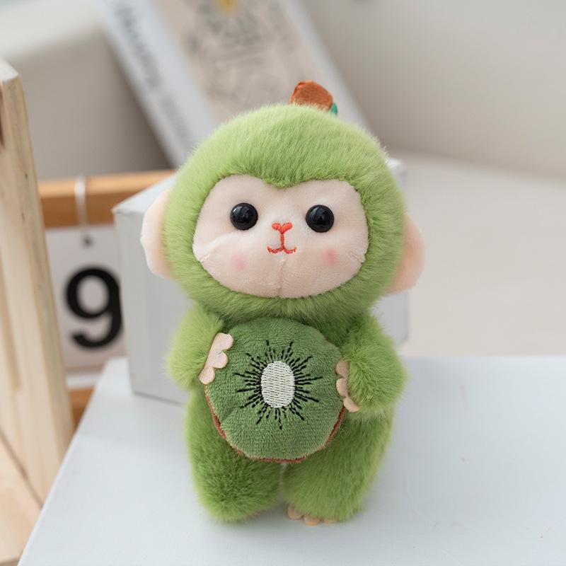 Monkey Plush Kids And Fruit Combo Toy For Backpack Hanging And Play Creative