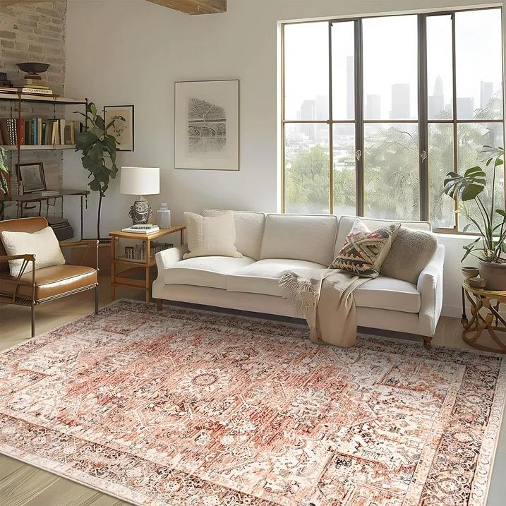 

Мягкие винтажные акцентные коврики, ковер с принтом под старину, низковорсовый ковер для гостиной, спальни, домашнего декора 245cmx305cm бежевый