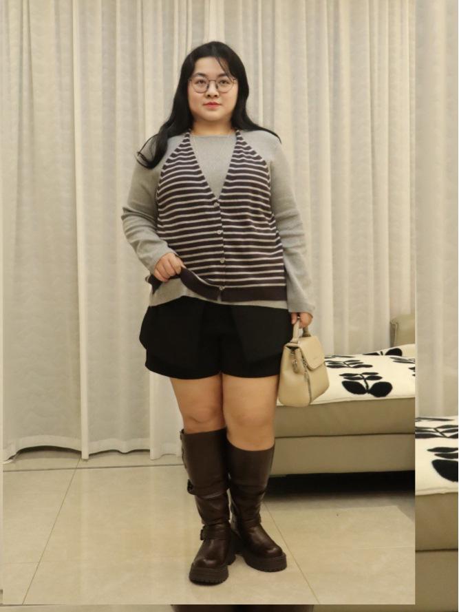 

Plus Size Korean Striped Halterneck Slim-Fit Two-Piece Knitted Top for Women – Autumn/Winter Design One Size (120-190 cm) белый