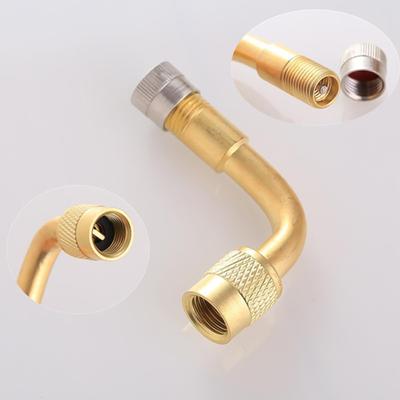 1 Pieza Adaptador de Curva de 45 90 135 Grados Adaptador de Extensión de Válvula de Neumático de Cobre Flexible sin Esfuerzo para Coches