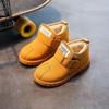 Winter children's snow boots girls fleece thickened cotton shoes boys warm Martin boots baby flat non-slip short boots