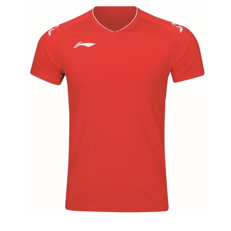 Li Ning Badminton Competition Collection Badminton Jersey Unisex Vermilion AAYW037-2 2XL
