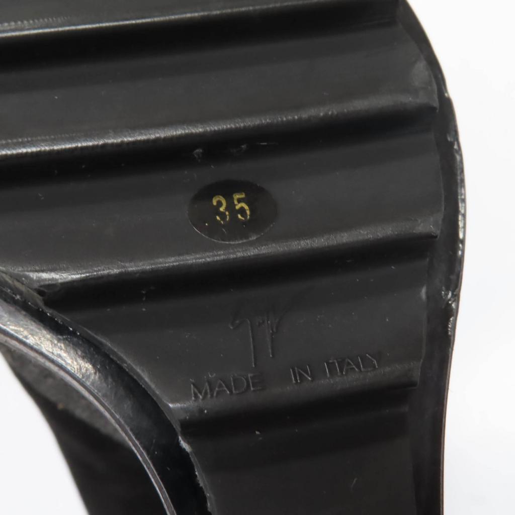 Excellent GIUSEPPE ZANOTTI Ankle boots Wedge sole black Suede leather Women 35 Used