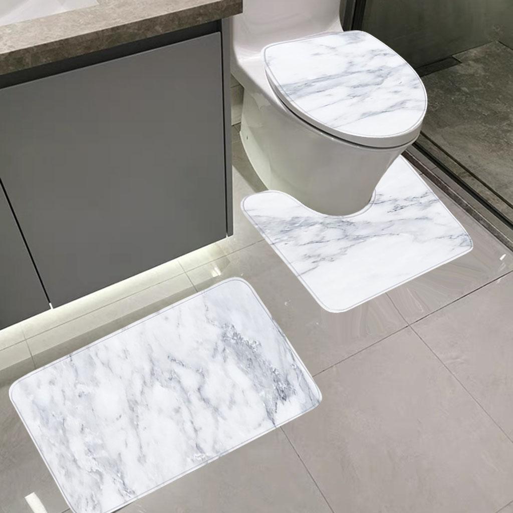 Mat Set Water Absorbent Rug Non Decorations Breathable Bath Washable Soft Pedestal for