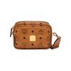 Borsa a tracolla a tracolla Cognac Visetos Monogram per fotocamera con doppio scomparto con zip per uso quotidiano e casual