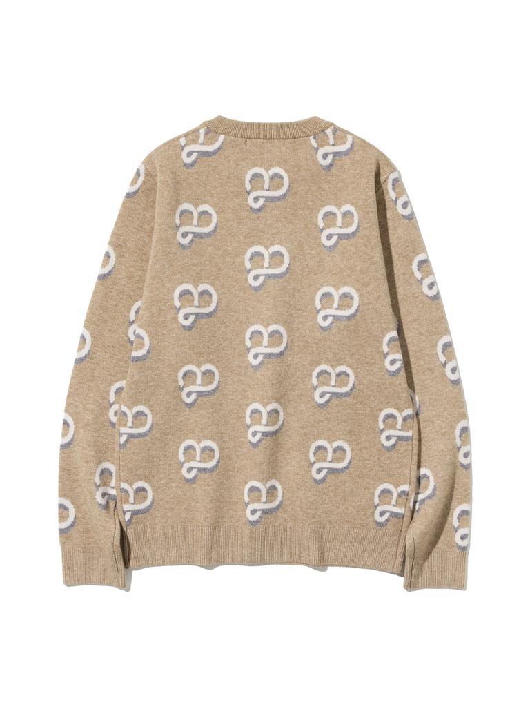 20TH HOLE Viscose Logo Lettering Knit Women [Beige]