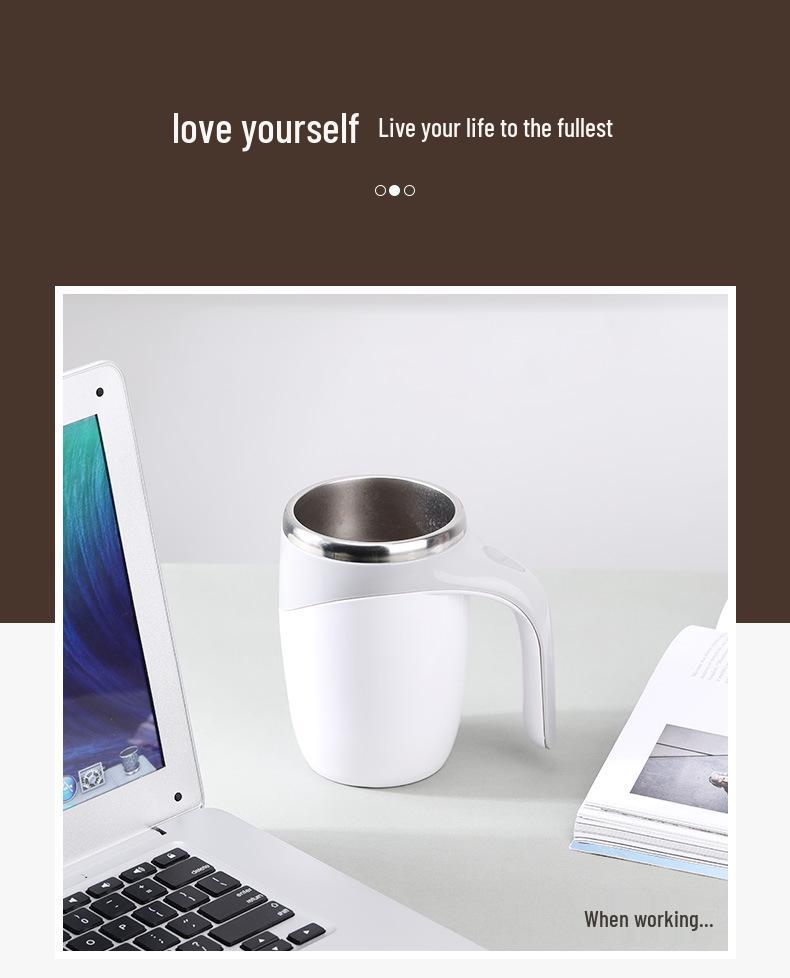 Rechargeable 304 Stainless Steel Magnetic Stirring Coffee Mug