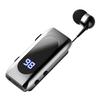 K55 Bluetooth Headset: Vibrating Call Alert, Clip-On Design, Retractable Cable, Smart Connection, Sports Single-Ear In-Ear Style