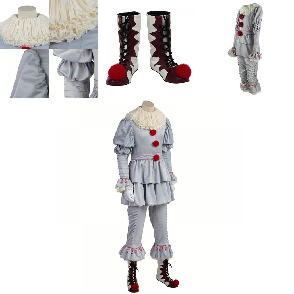 Stephen King's It Scary Clown Joker Pennywise Cosplay Costume Halloween Outfits Perfect Stitching And Exquisite Workmanship