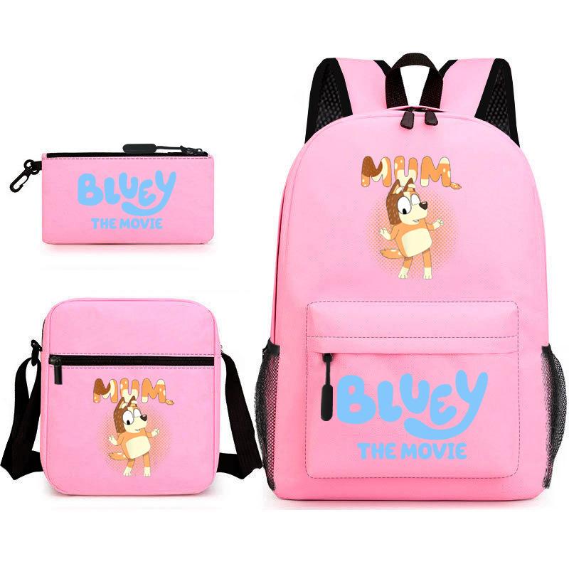 New Product, Bruwangwang Student Schoolbag, Fashionable and Popular, Backpack, Shoulder Bag, Pencil Bag, Three-piece Set.