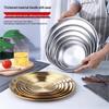 Korean Style Gold Stainless Steel Round Side Plate