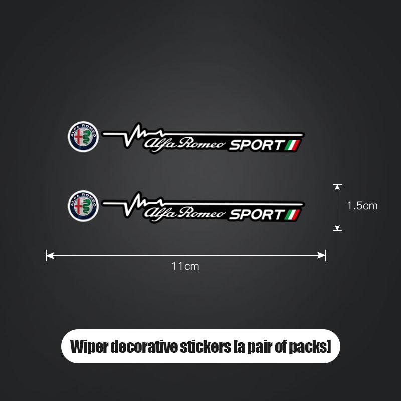 Car Window Wiper Stickers Creative Stickers For Alfa Romeo 4C 159 Spider Giulia Giulietta 156 Tonale 8C Auto Emblem Decor Decals