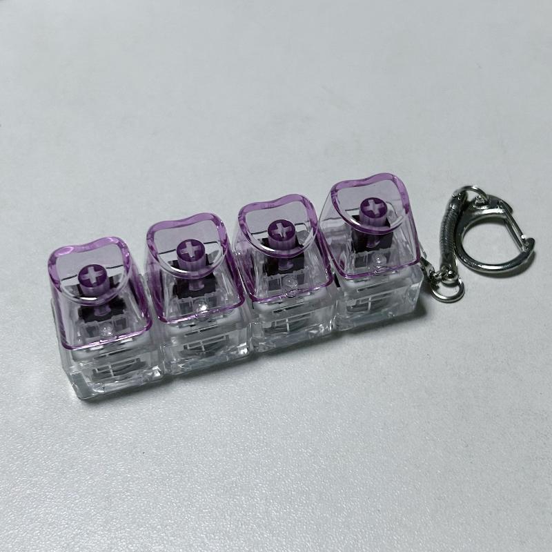 4 Tasten Finger Knopf Anti-Stress Spielzeug Schlüsselanhänger Mechanische Tastatur Tastenkappen Büro Dekompression Schlüsselanhänger Geschenke Für Kinder Erwachsene