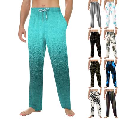 Erkek Ev Yumuşak Pijama Pantolonu Cepli Bağcıklı Günlük Spor Pantolonu