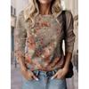 Autumn Fashion Women's Graphic Geometric Abstract O-Neck Long Sleeve T-Shirt Y2K Casual Tops Womens Clothing Harajuku Pullover