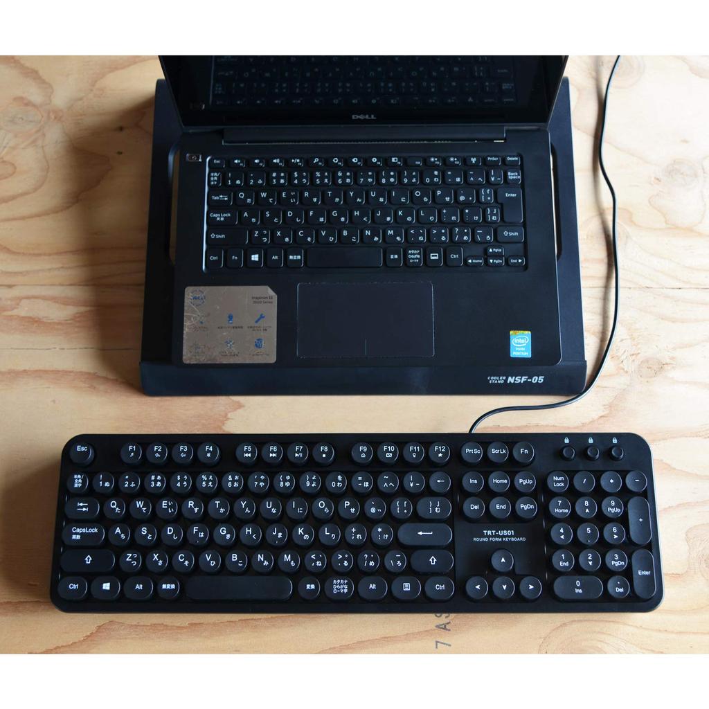 Miyoshi MCO Retro Design USB Keyboard, Black, TRT-US01BK