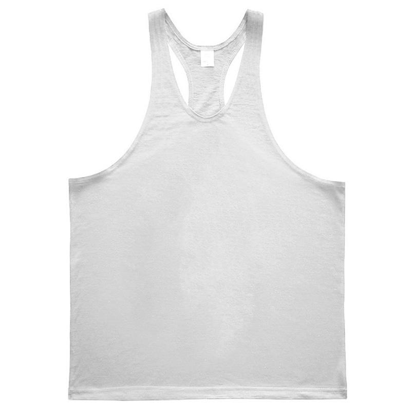 Muscleguys Summer Plain Y Back Running Vest Mens Bodybuilding Stringer Tank Top Gym Clothing Fitness Sleeveless Shirt Cotton Racer Singlets
