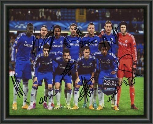 Chelsea Fc Squad 2014 -15 Soccer A4 Signed High Gloss - Photo Quality Insert