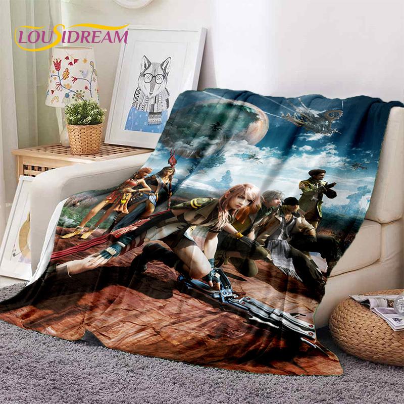 Final Fantasy Series Games Soft Blankets,Keep Warm Throw Blanket Comfortable Blanket for Picnic Beds Sofa Home Bedroom Gift Kids
