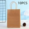 Candy Colorful Shopping Bags 10PCS Kraft Paper Gift Candy Bag Colored Hand-held Paper Bags Wedding Party Decoration Gift