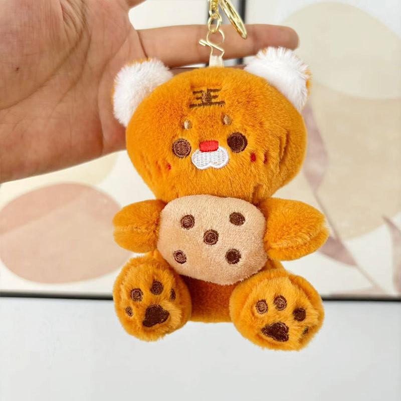 Adorable Plush Bear Keychain Soft Toy Couple Gifts For Kids Customizable 12cm