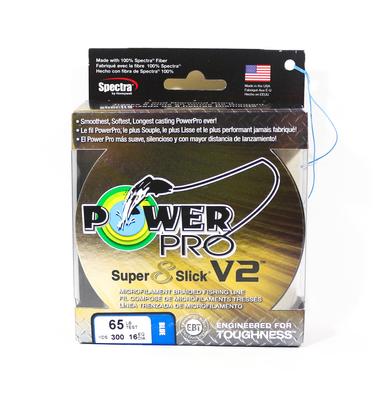 POWER PRO Super 8 Slick Version 2 Linea Spectra 65lb per 300yds Blu (8684)