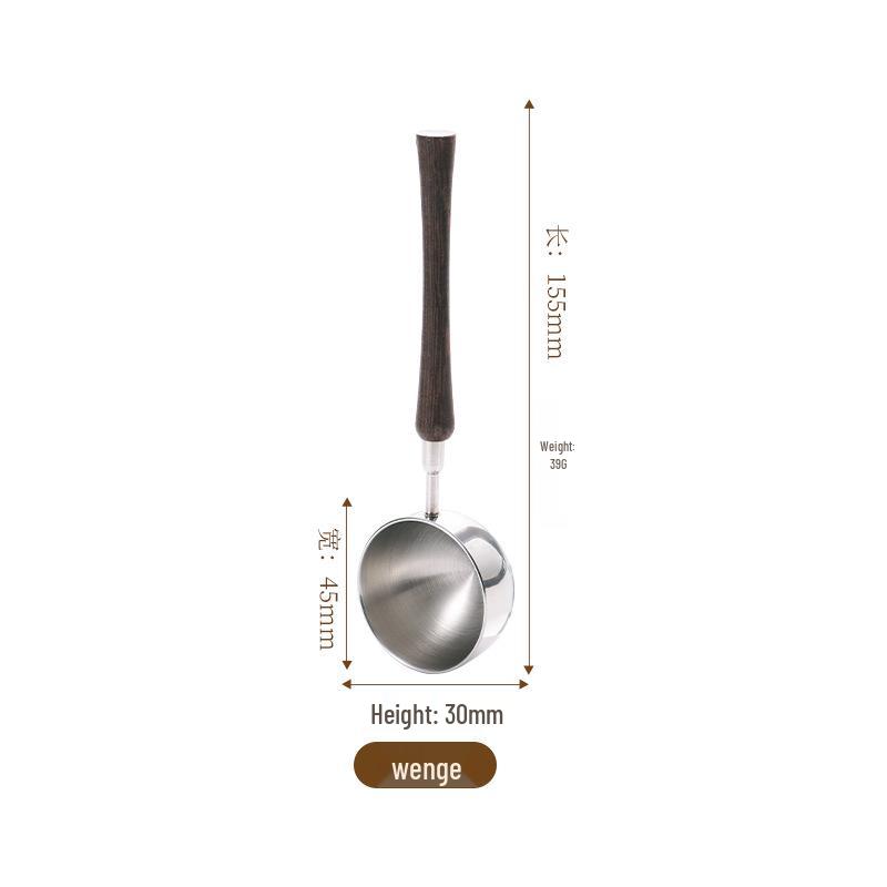 304 Stainless Steel Measuring Spoons with Rosewood Handle for Baking, Coffee, Milk Powder, and Seasoning.