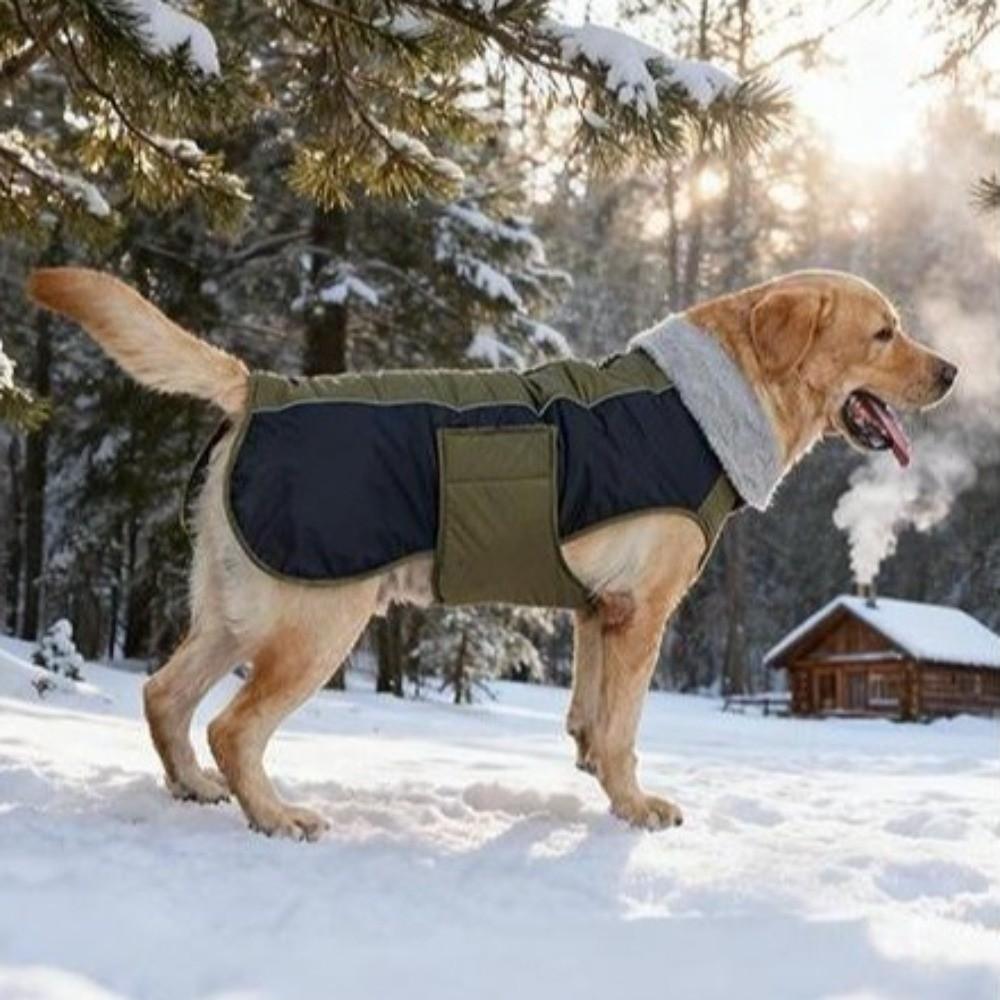 Thickened Dog Vest Jacket Windproof Dog Ski Suit Practical Dog Cotton Coat  Cold Weather