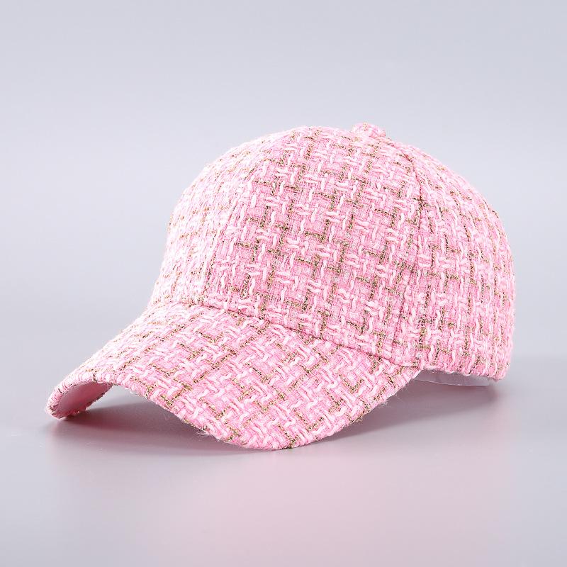 Qiandongge series baseball cap Xiaoxiangfeng black and white checkerboard British style hat spot batch