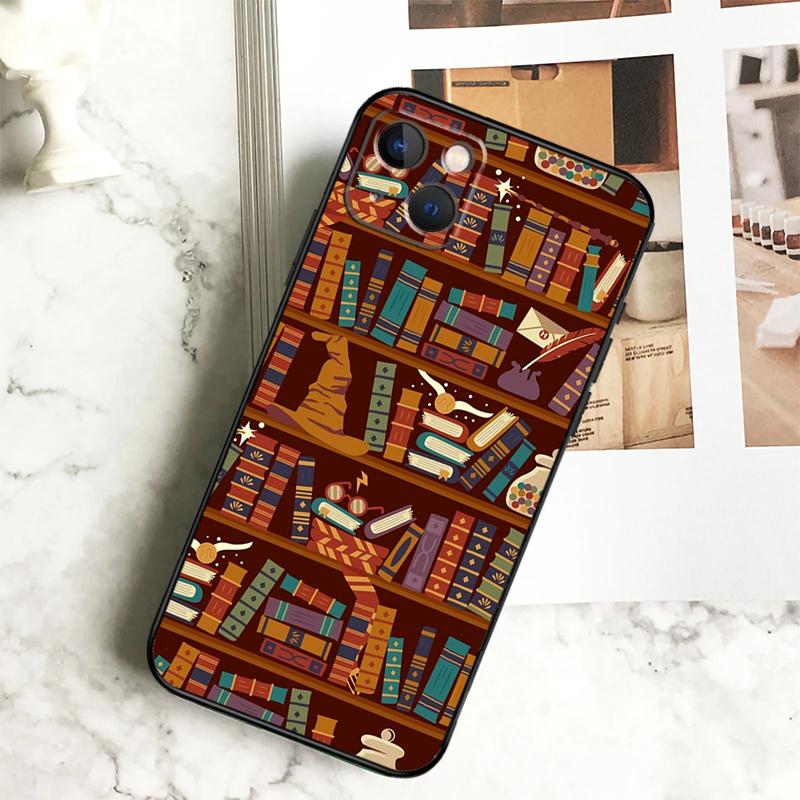 

Library In Wonderland Case For iPhone 11 12 13 14 15 16 Pro Max Plus 12 13 Mini X XR XS Max 7 8 Cover Coque iPhone 12