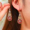 Orecchini Smaltati Colorati Etnici Retrò Bohemien da Donna Boho Fiore Vuoto Geometrico Rotondo Vintage Pendenti Gioielli Regalo