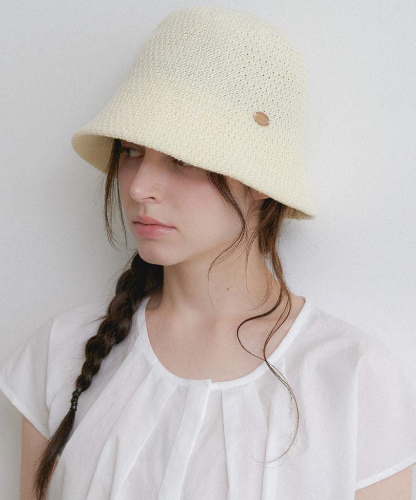 Hallen Soft Knit Bucket Hat (C078_Ivory)