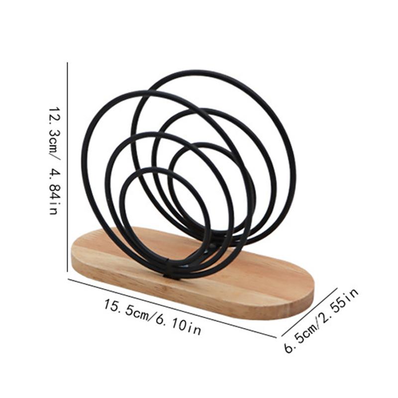 

Napkin Holder with Wood Base Creative Modern Napkin Storage Rack Desktop Paper Dispenser Decorative Holder for Paper Napkins